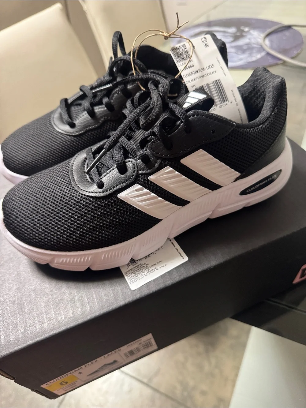 adidas Black and White Women's Athletic Mesh Sneakers